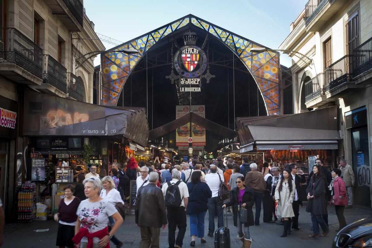 Mercado de La Boquería en Barcelon