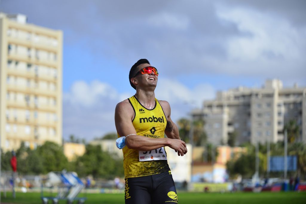 Pruebas de atletismo nacional en la pista de atletismo de Cartagena este domingo