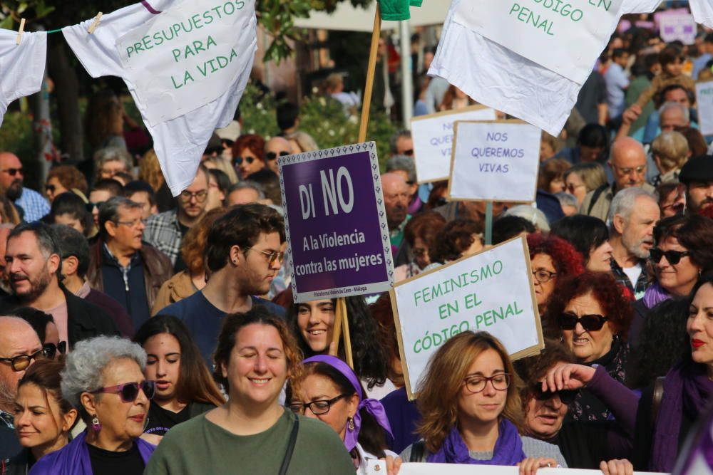 Manifestación contra la violencia de género en Málaga