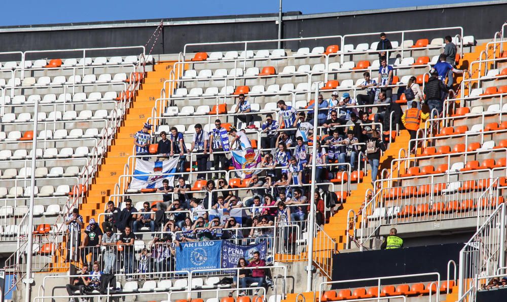 El Dépor cae con claridad en Mestalla