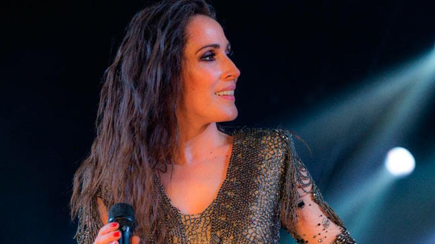 La cantante Malú, durante su concierto este noviembre en Málaga.