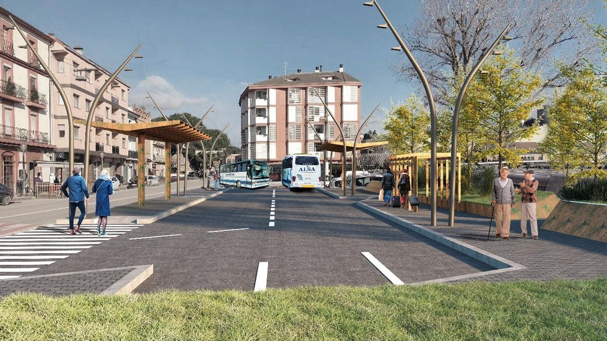 Imatge virtual de la futura estació de busos de Gironella