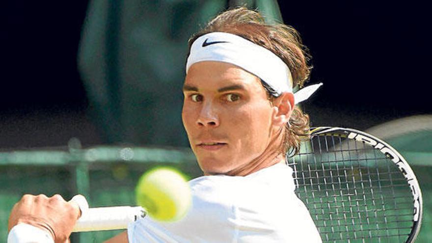 Nadal en su último partido del reciente Grand Slam de Wimbledon.