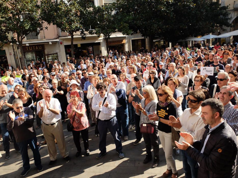 Concentració a Figueres per rebutjar l'empresonament de Jordi Cuixart i Jordi Sánchez