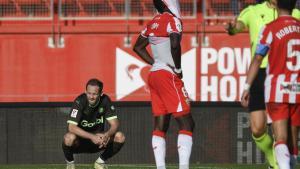 Blind y Lopy durante el Almería-Girona.