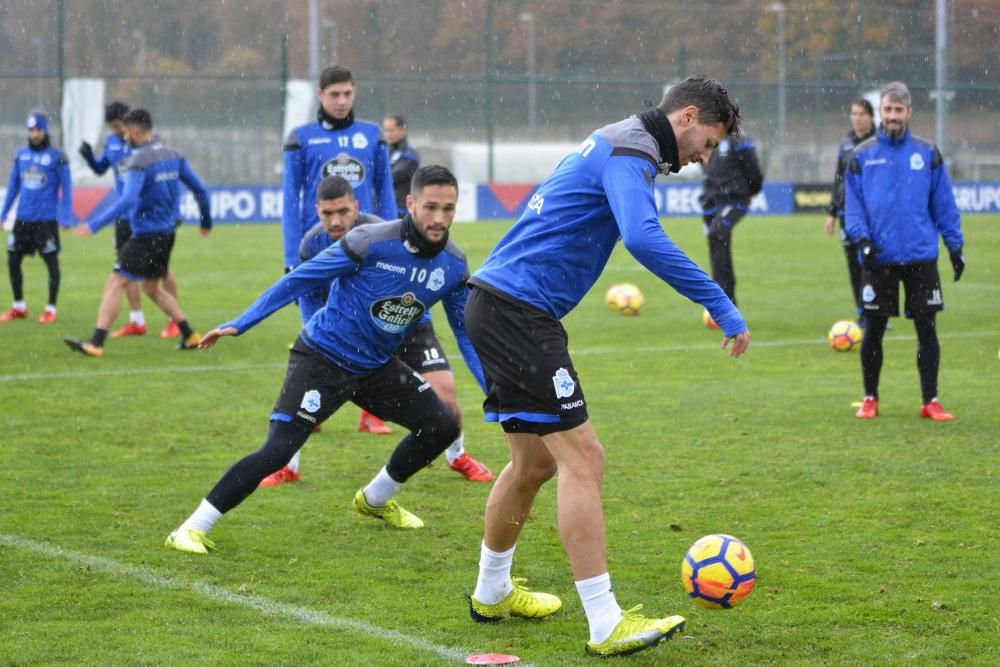 Raúl Albentosa trabajó con el grupo. Al margen se ejercitaron los lesionados Edu Expósito y Gerard Valentín.