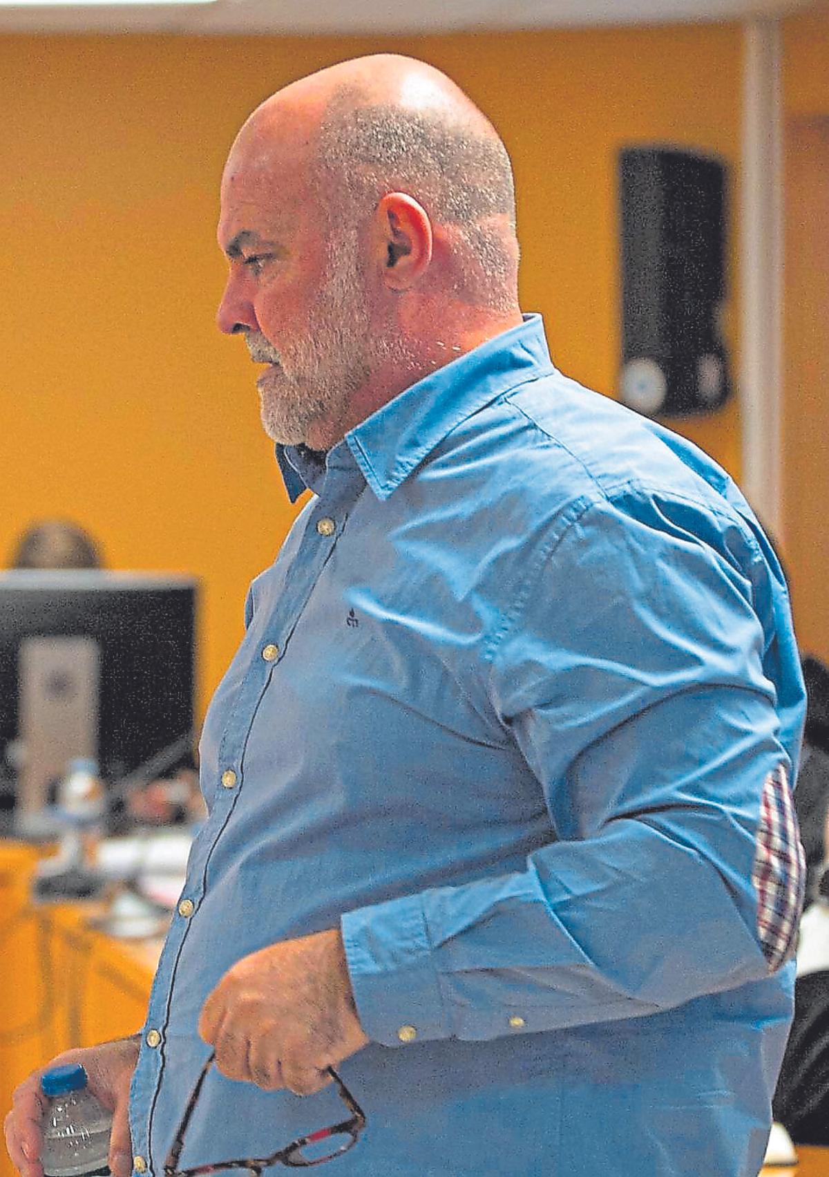 Marco Antonio Navarro Tacoronte, ayer antes de su declaración.