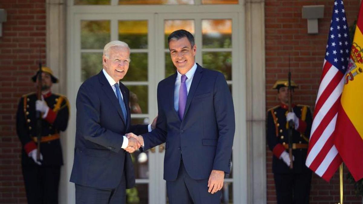 Biden Pedro Sanchez en Moncloa