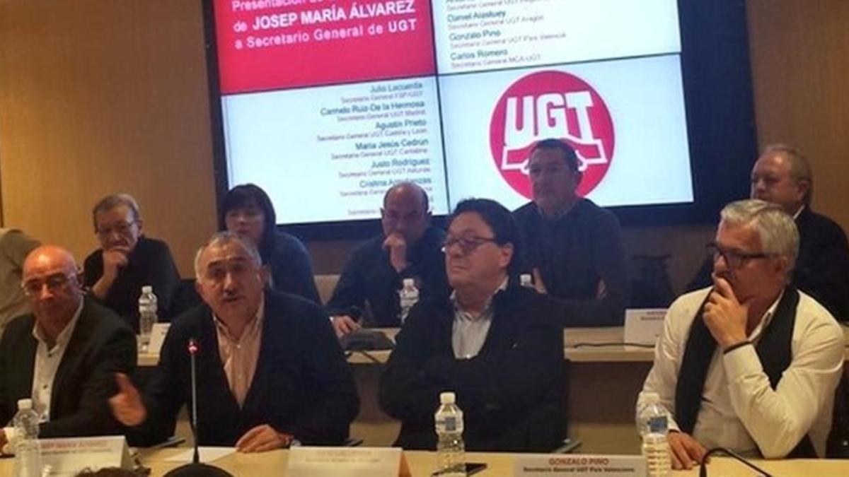 Presentación de la candidatura de Josep Maria Álvarez para substituir a Cándido Méndez en UGT
