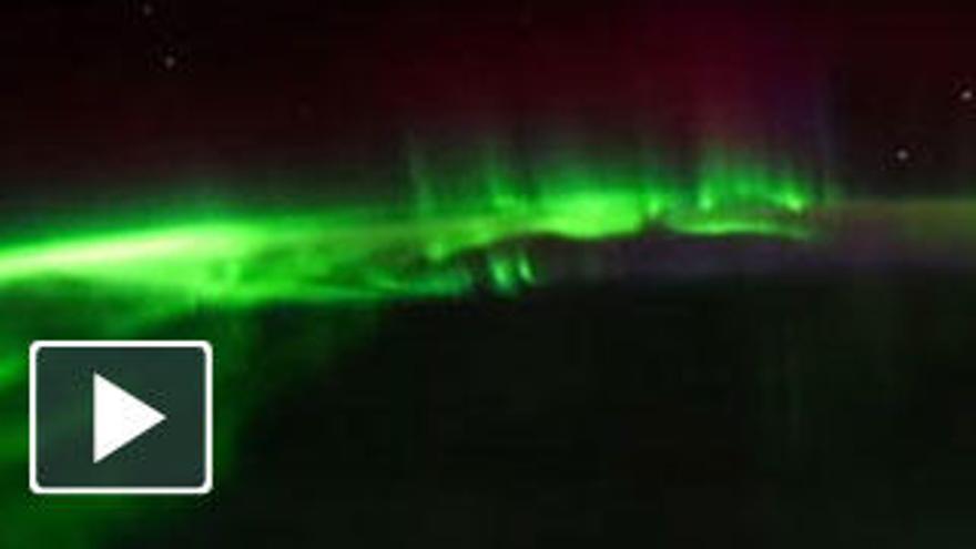Auroras boreales desde el espacio.