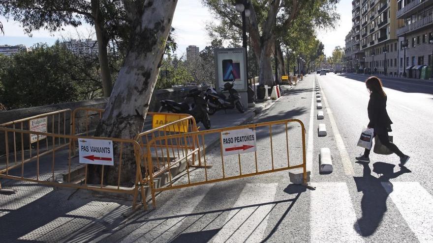 El carril cortado en Blanquerias