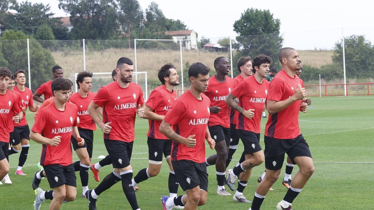 Entrenamiento del Sporting en Mareo