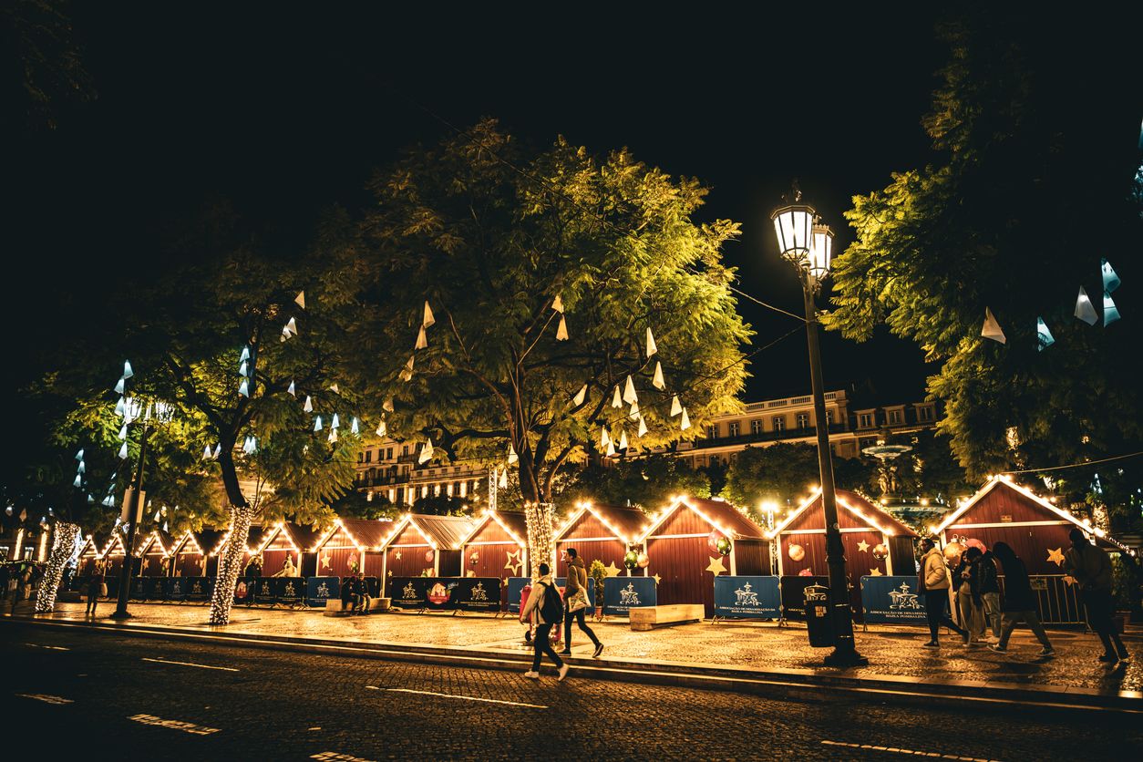 Mercado de Navidad en Portugal.