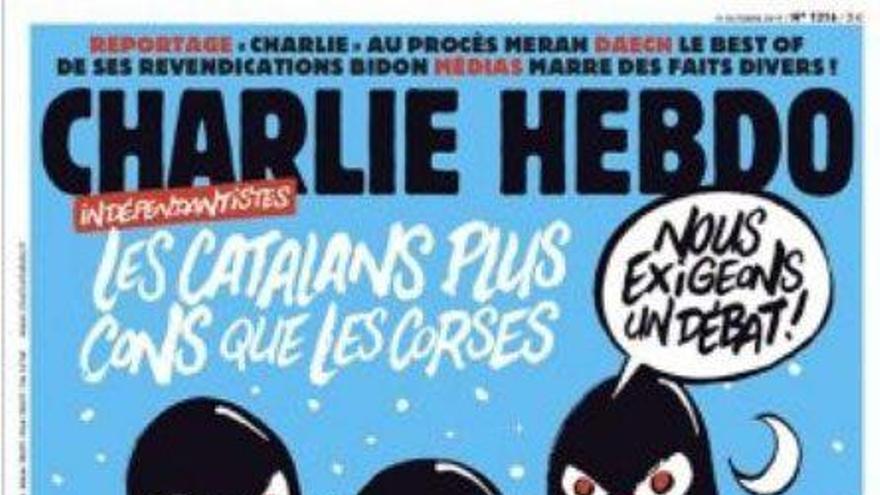 &quot;Charlie Hebdo&quot; es mofa dels independentistes catalans en la seva portada