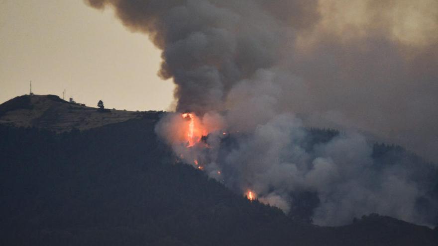 Incendio en Valleseco en agosto.