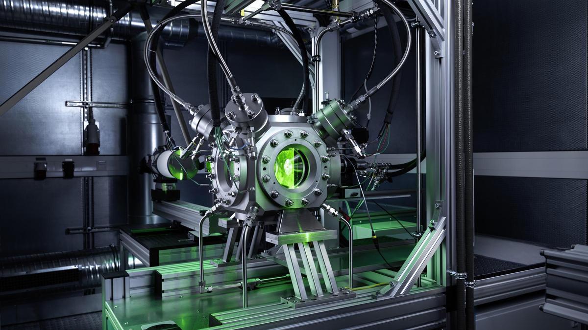 Banco de pruebas de inyectores en la planta de Neuburg