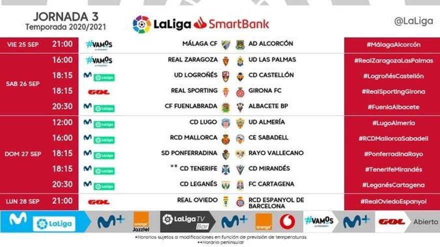 El Girona debutarà a la lliga en obert contra l&#039;Sporting dissabte que ve a 1/4 de 7
