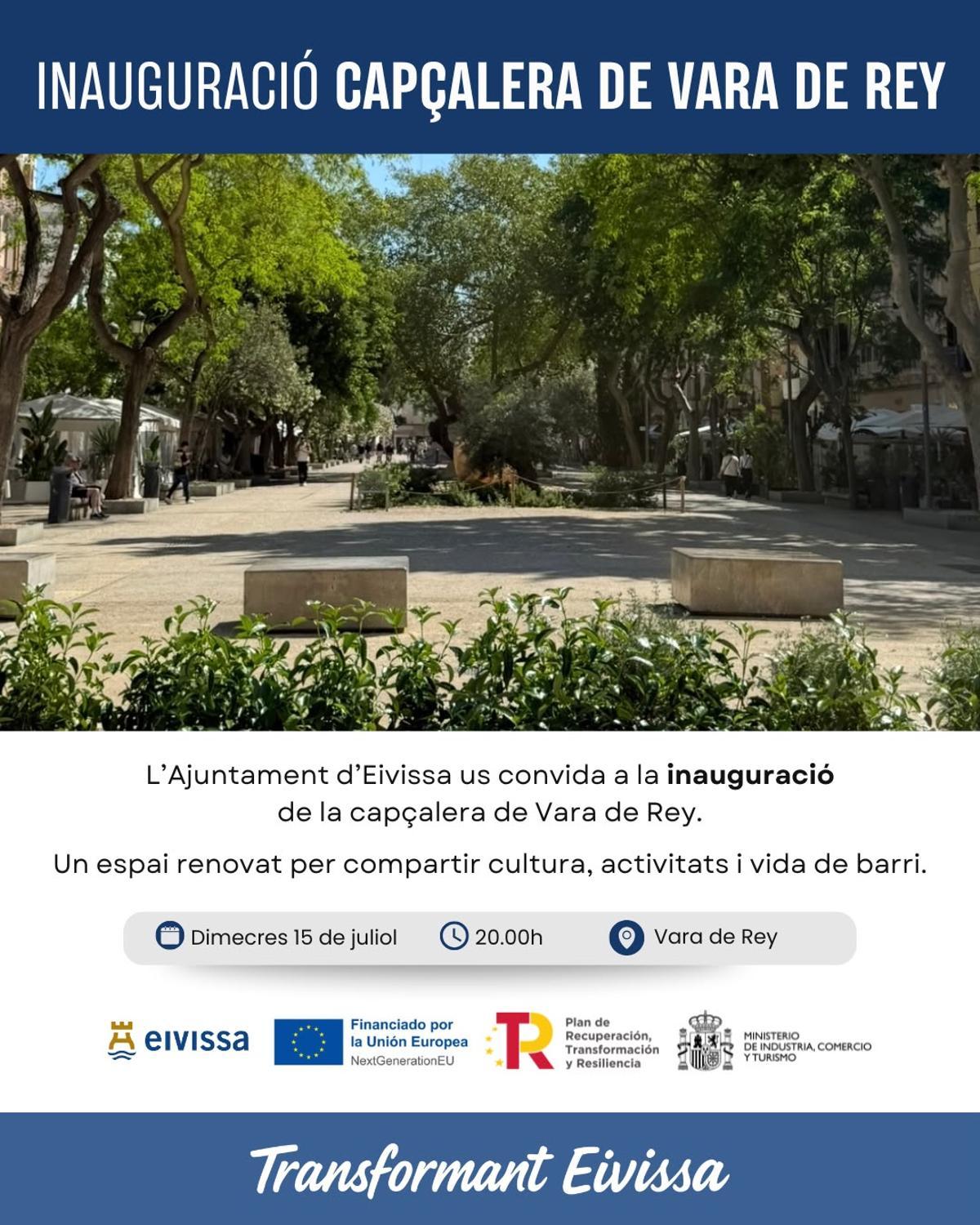 El nuevo reloj del paseo de Vara de Rey ya tiene fecha de inauguración en Ibiza