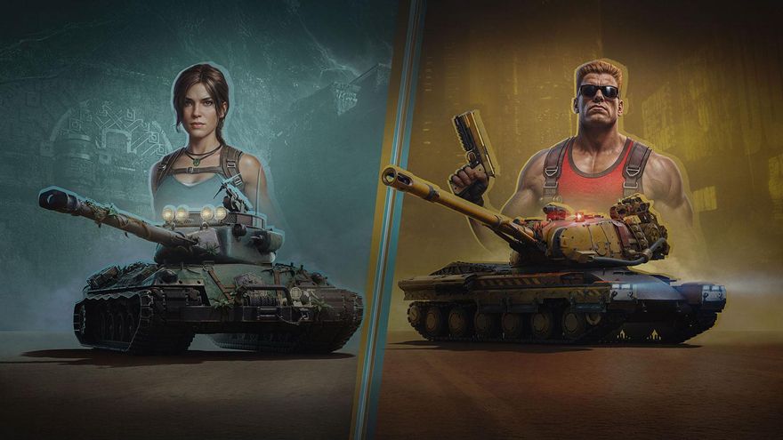 Lara Croft y Duke Nukem se suben al tanque: World of Tanks se lanza con su cruce más legendario