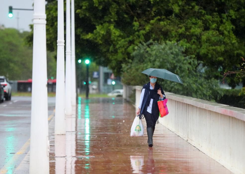 Lluvia en València.