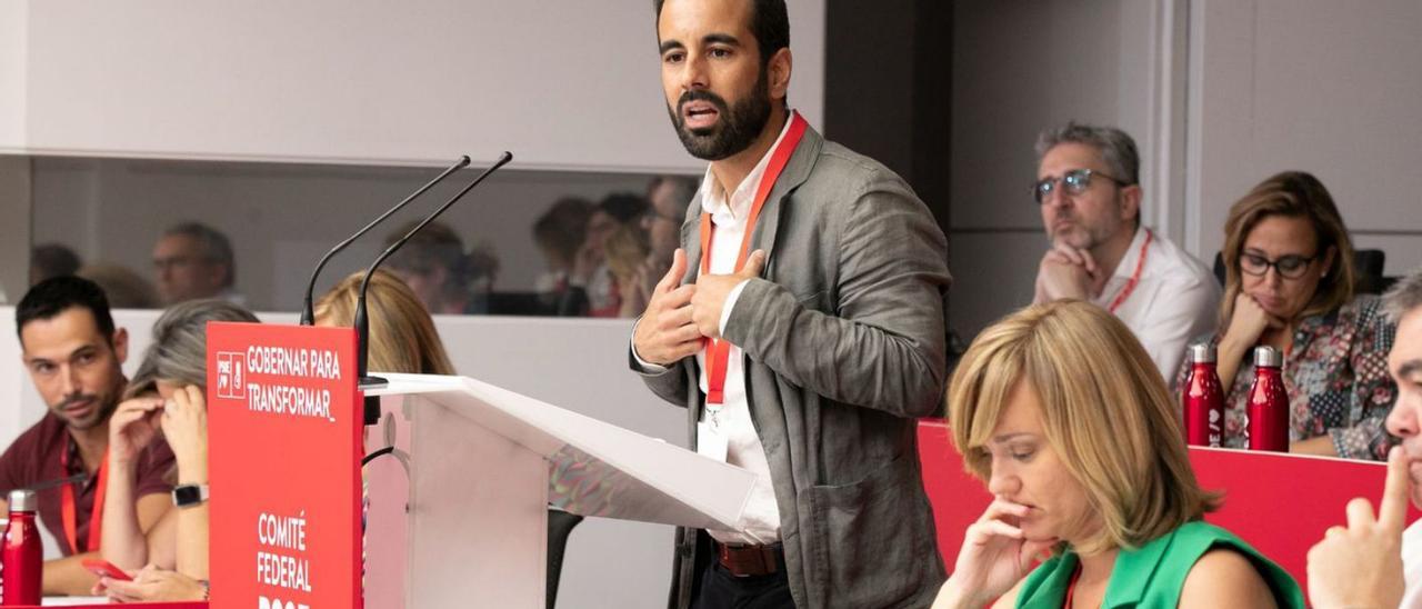 El secretario de Organización del PSPV, José Muñoz, ayer durante el Comité Federal. | PSPV-PSOE