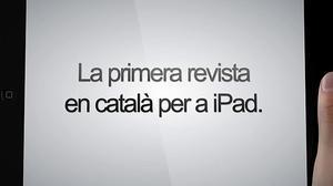 Presentació del concepte d’’Esguard’, a través d’un iPad i del primer entrevistat, Miquel Calçada.