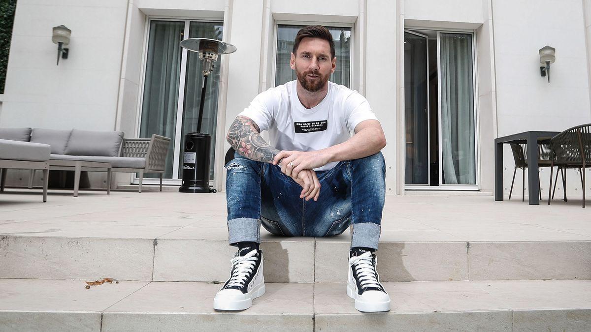 Messi, durante el encuentro con 'Sport'