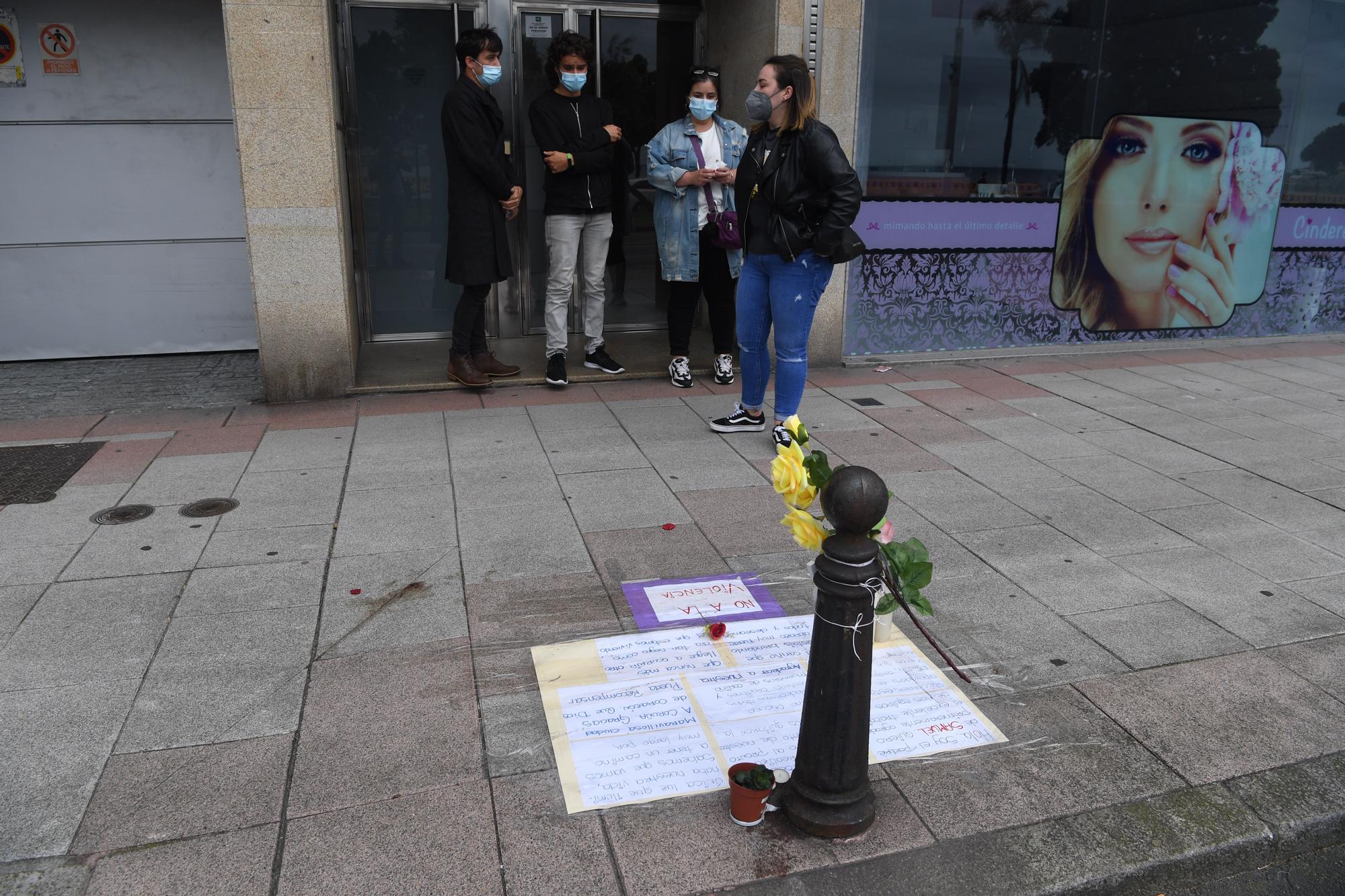 Homenaje en A Coruña a Samuel Luiz en el lugar donde recibió una paliza mortal