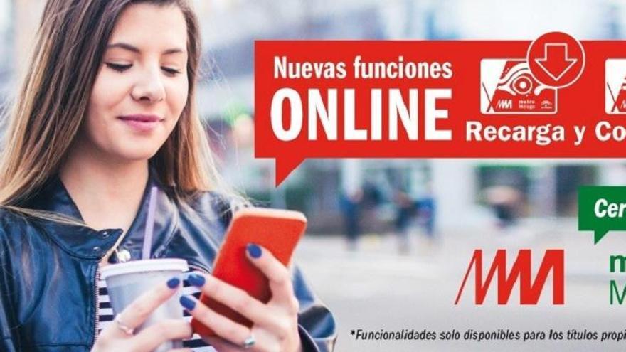Nueva aplicación web y móvil para recargar las tarjetas de viaje del Metro de Málaga