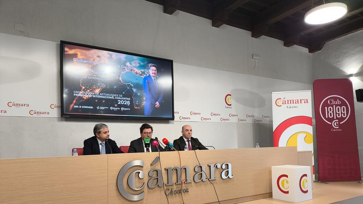 Declaraciones del consejero de Economía durante la presentación del cronograma de actuaciones de promoción internacional