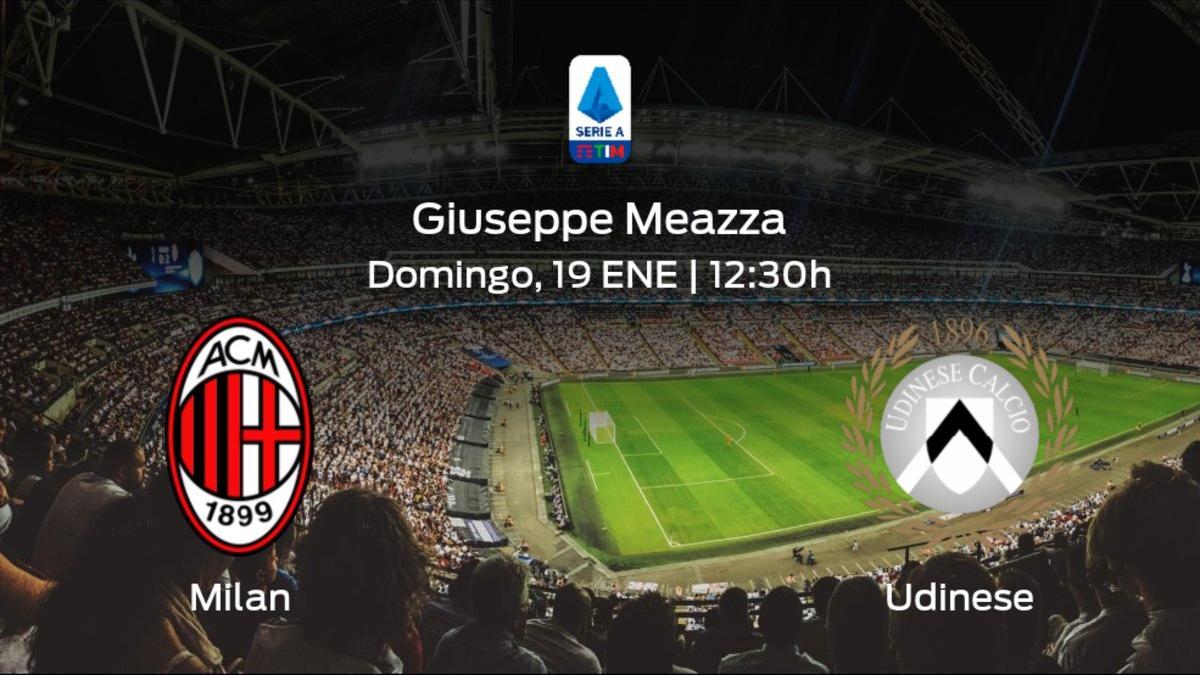 Previa del encuentro: el Milan recibe al Udinese