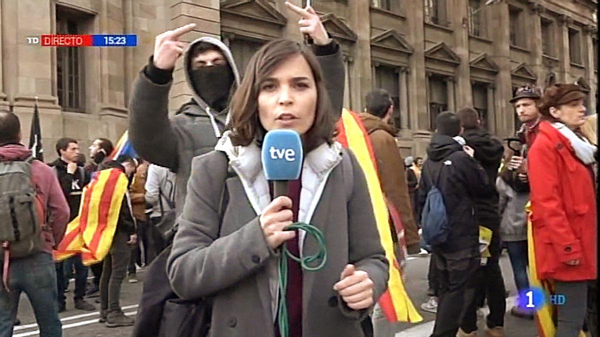 La reportera Ángela García Romero (TVE).