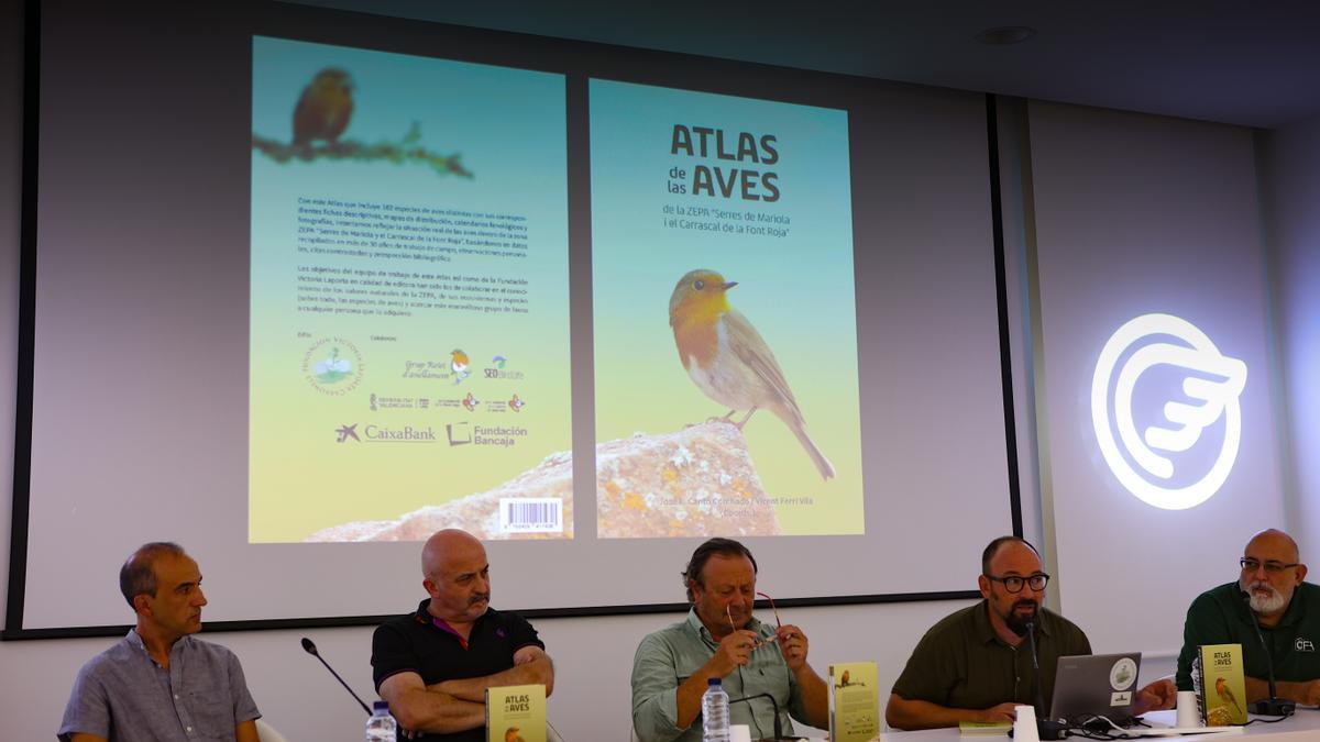 Presentación del libro sobre las aves del entorno de la Font Roja y Mariola, hace unos días en Alcoy.