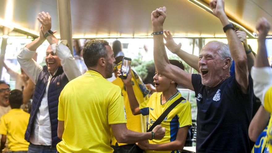 El CC Siete Palmas vivió con locura la victoria de la UD Las Palmas ante el Cartagena