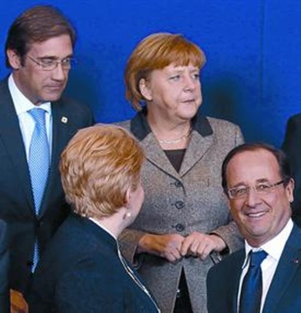 Angela Merkeli François Hollande, en una cimera europea recent