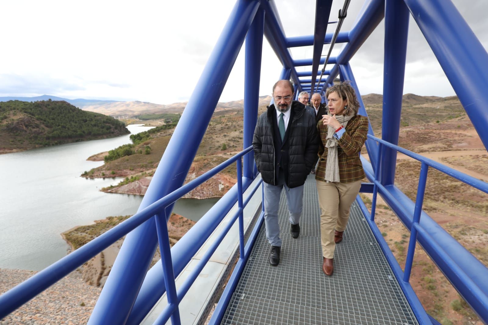 FOTOGALERÍA | Visita de Lambán y María Dolores Pascual al embalse de Mularroya