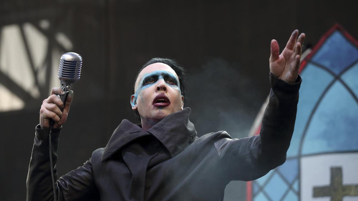 Marilyn Manson, durante un concierto de su gira estadounidense de 2015.