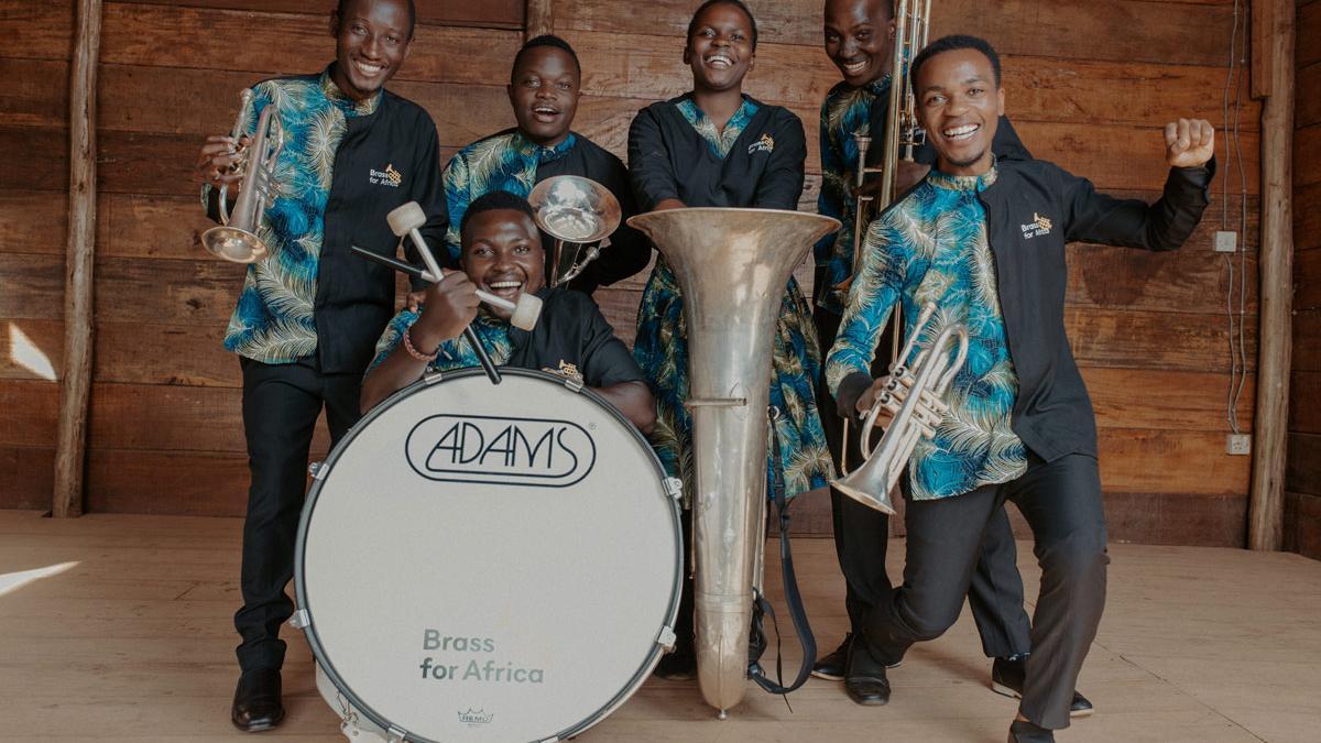 Los músicos de Brass for Africa.
