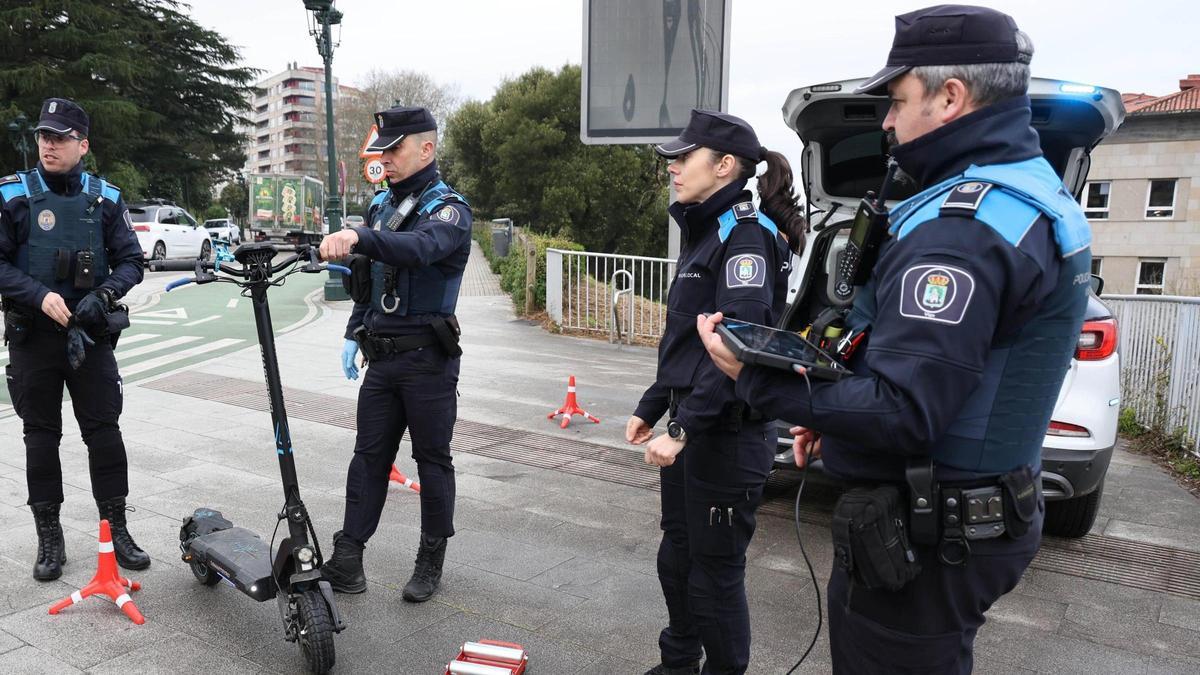 Interceptado un conductor de patinete eléctrico en Vigo bajo los efectos de cuatro drogas diferentes