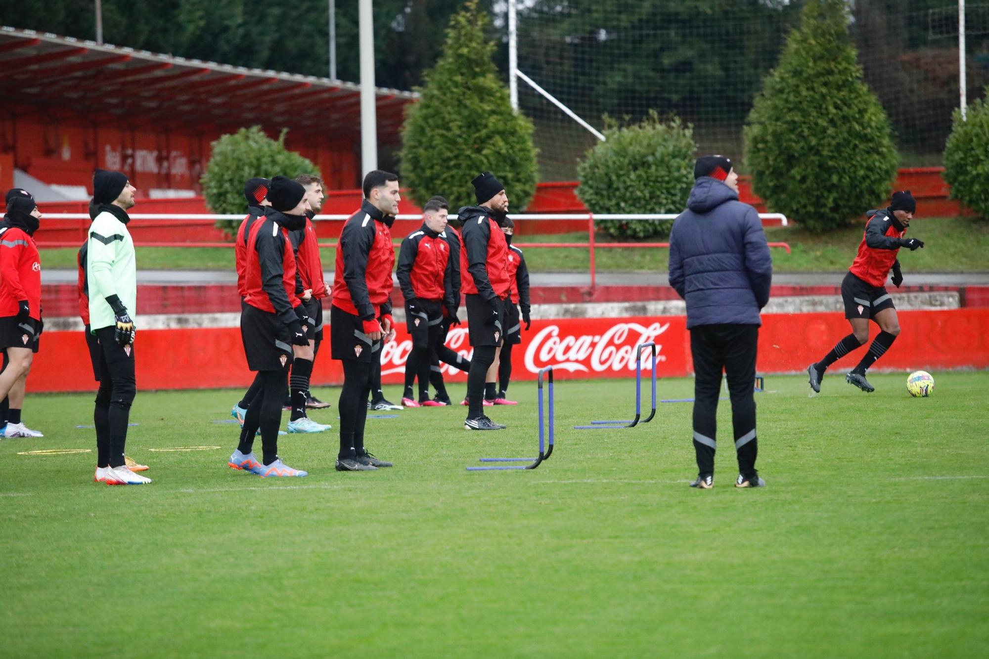 En imágenes: Entrenamiento del Sporting en Mareo