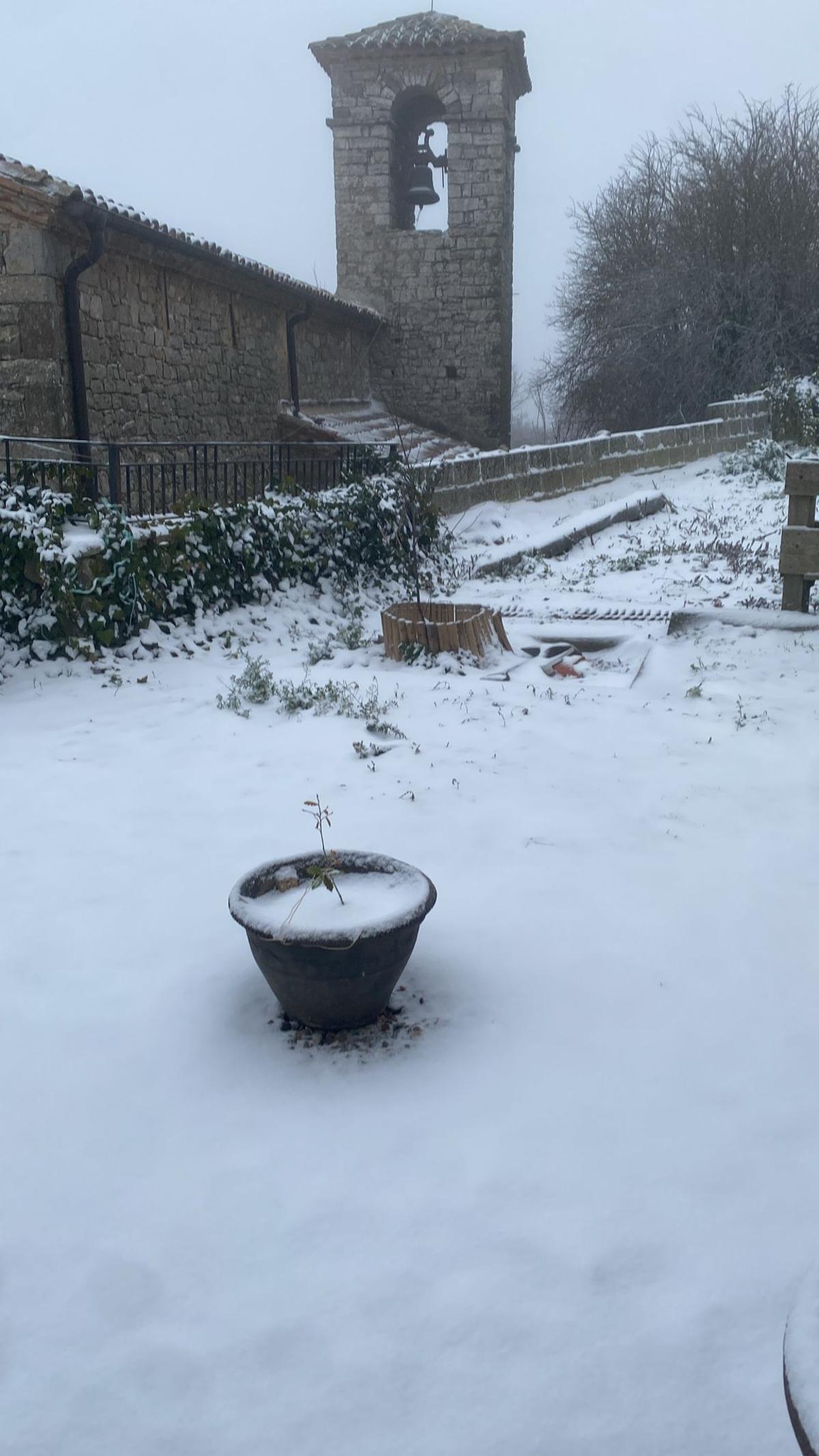 La nevada d'aquest dilluns a Sant Martí Sesgueioles