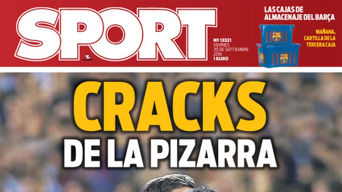 La portada de SPORT de este viernes