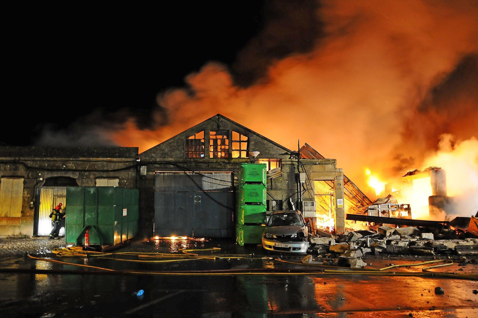 Incendio de Conservas Lago Paganini. Diciembre de 2011