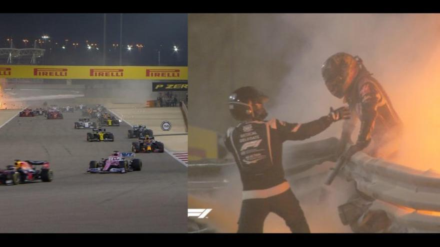 Grosjean, fora de perill després de patir un gravíssim accident al Gran Premi de Bahrain