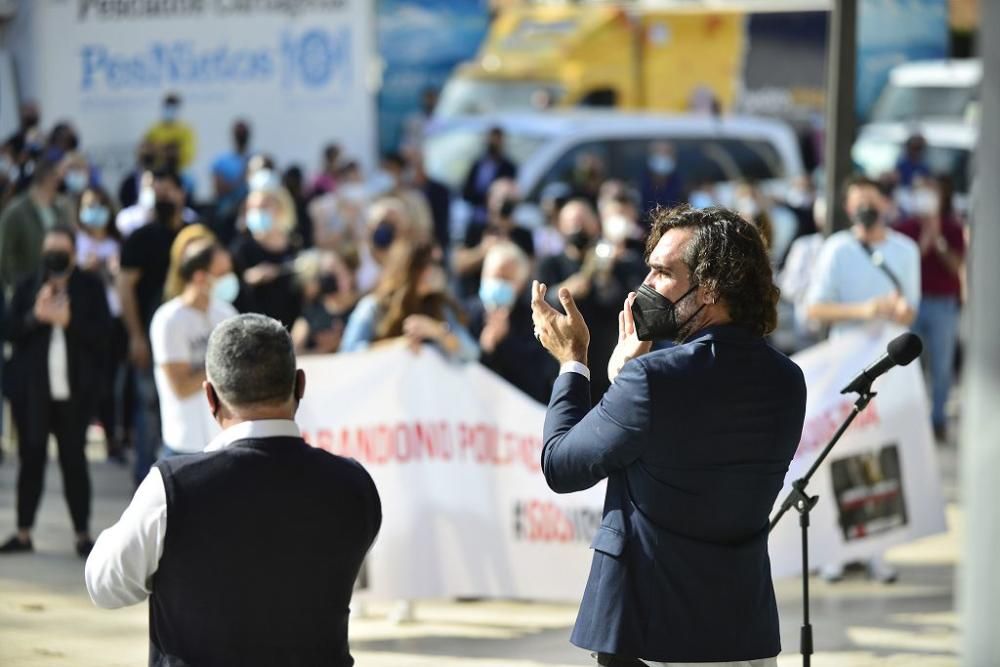 Protesta por el cierre de bares y restaurantes en Cartagena