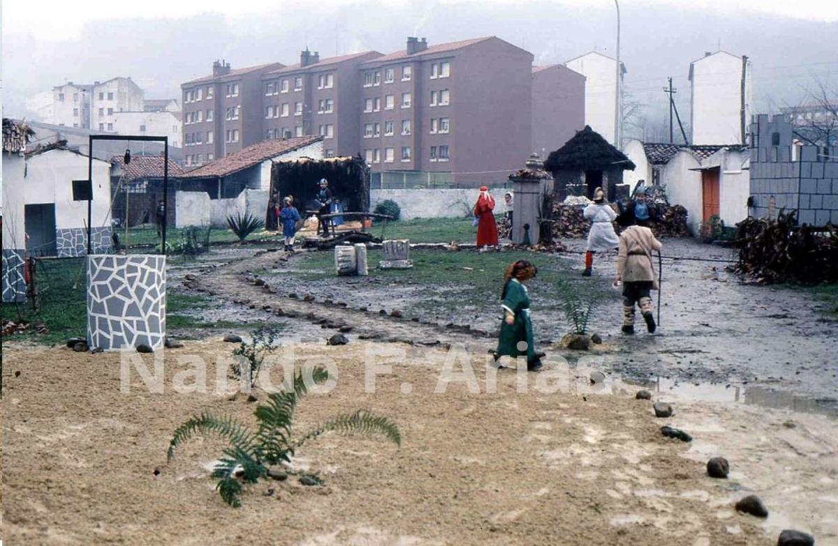 Una de las imágenes que quedan del belén viviente de El Casal.