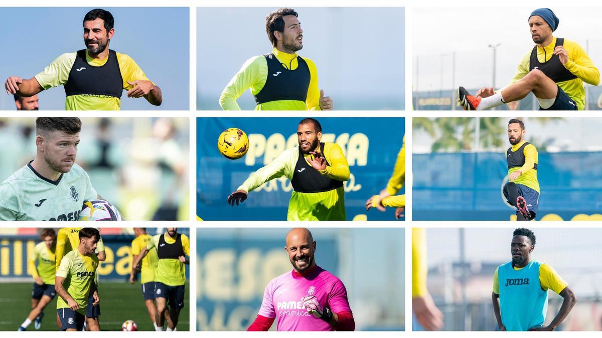Raúl Albiol, Dani Parejo, Francis Coquelin (arriba), Alberto Moreno, Étienne Capoue, José Luis Morales (centro) y Adrià Altimira, Pepe Reina y Bertrand Traoré (abajo), terminan contrato con el Villarreal CF.