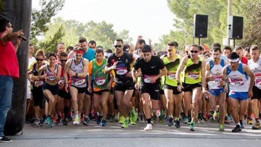 Salida de la competición atlética, que partió desde el área recreativa de Port des Torrent.