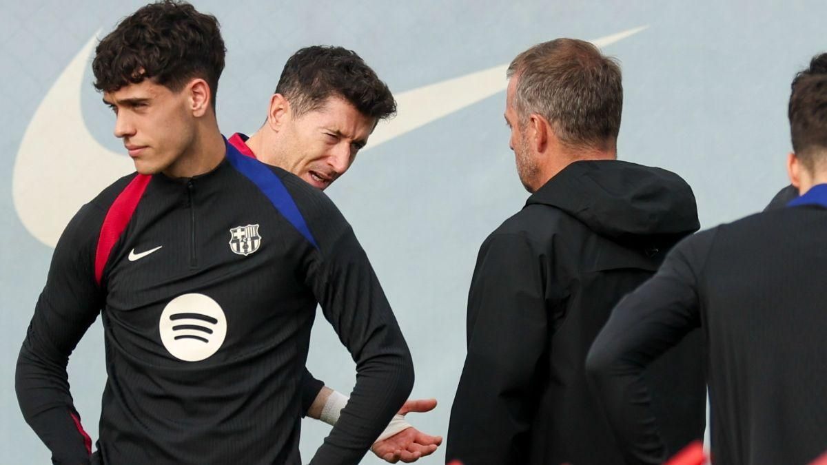 ¡Sorpréndete con Lewandowski en el uno contra uno del entreno de hoy!
