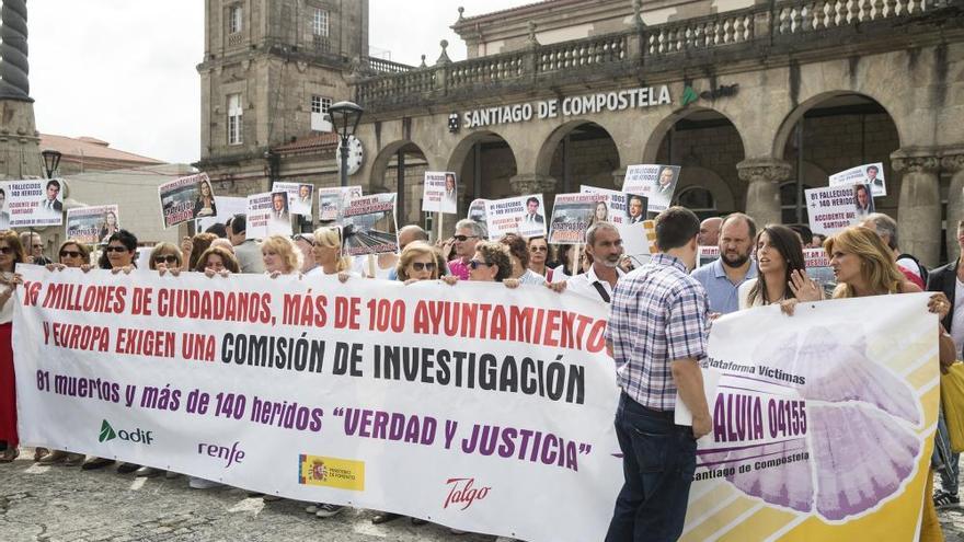 Las víctimas de Angrois exigen &quot;justicia&quot; en el cuarto aniversario del accidente